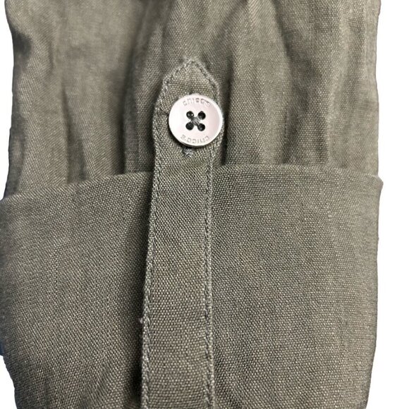 Chico's Women's Open-Front Olive Green Jacket with Notch Collar - Picture 3 of 6